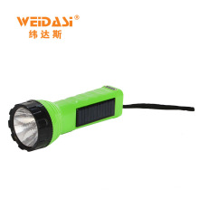 Lampe torche rechargeable solaire à main personnalisée a mené la marque de Weidasi